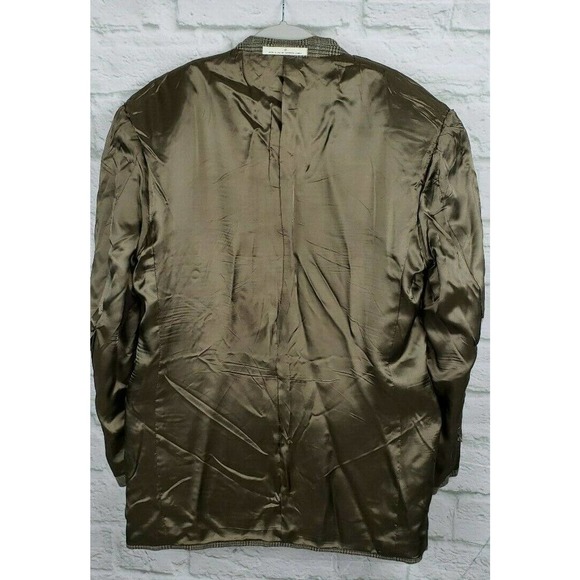 Joseph Abboud for Nordstrom Mens Sport Coat Size 41R Silk Wool Plaid Brown Multi - Picture 5 of 8